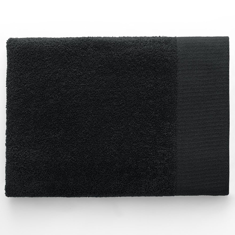 Set 6 prosoape de baie stil modern din bumbac 100%, 450 g/mp, Amari, 2x70x140 cm, 4x50x100 cm, negru