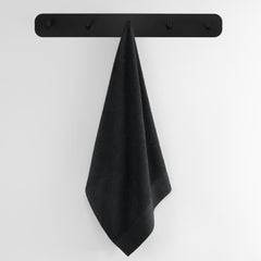 Set 6 prosoape de baie stil modern din bumbac 100%, 450 g/mp, Amari, 2x70x140 cm, 4x50x100 cm, negru