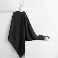 Set 6 prosoape de baie stil modern din bumbac 100%, 450 g/mp, Amari, 2x70x140 cm, 4x50x100 cm, negru
