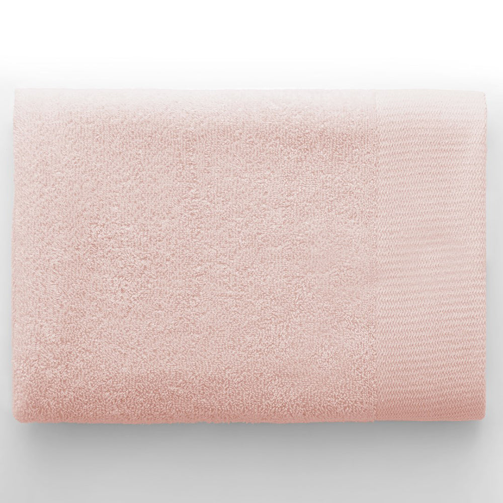 Set 6 prosoape de baie stil modern din bumbac 100%, 450 g/mp, Amari, 2x70x140 cm, 4x50x100 cm, roz pudra