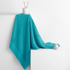 Set 6 prosoape de baie stil modern din bumbac 100%, 450 g/mp, Amari, 2x70x140 cm, 4x50x100 cm, turcoaz