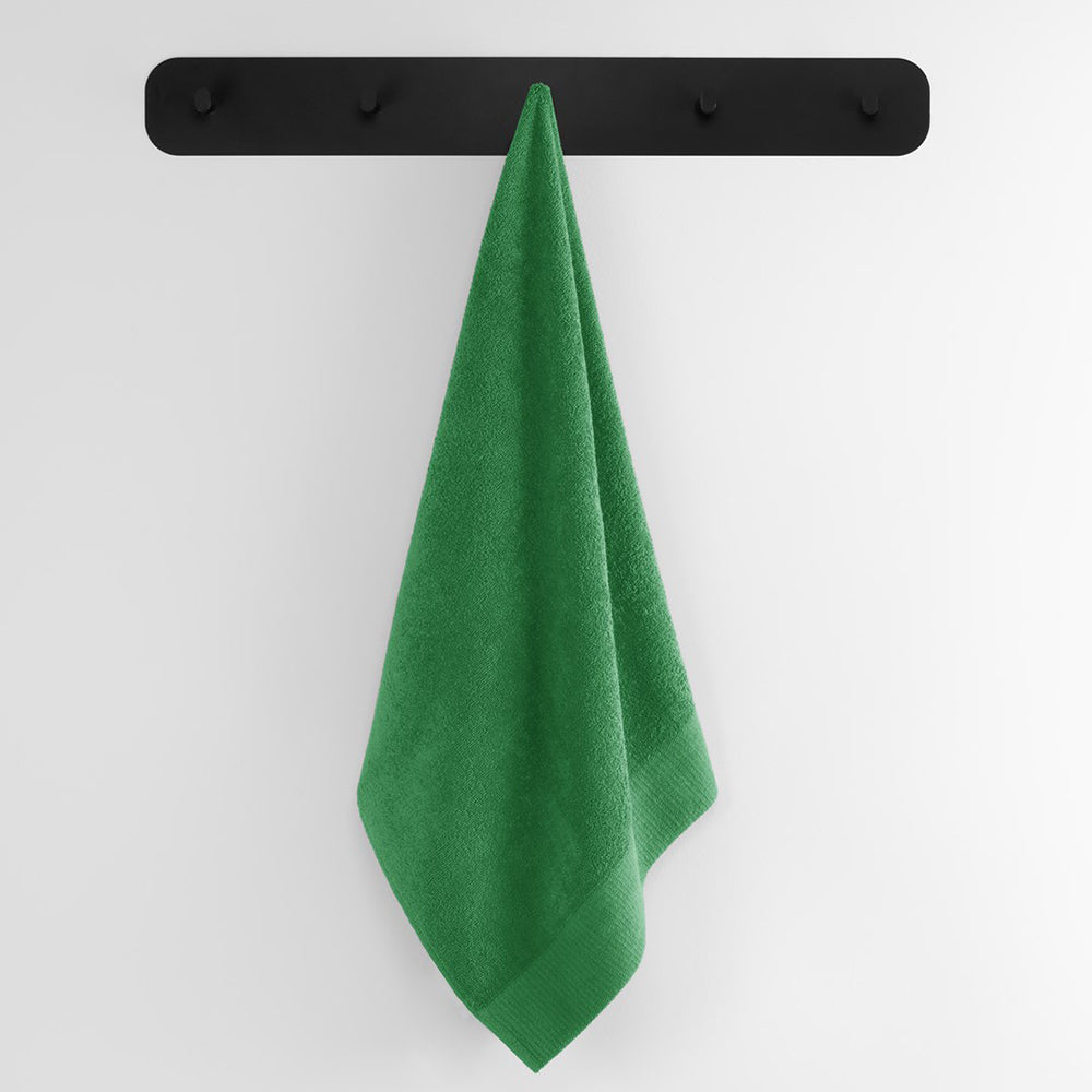 Set 6 prosoape de baie stil modern din bumbac 100%, 450 g/mp, Amari, 2x70x140 cm, 4x50x100 cm, verde