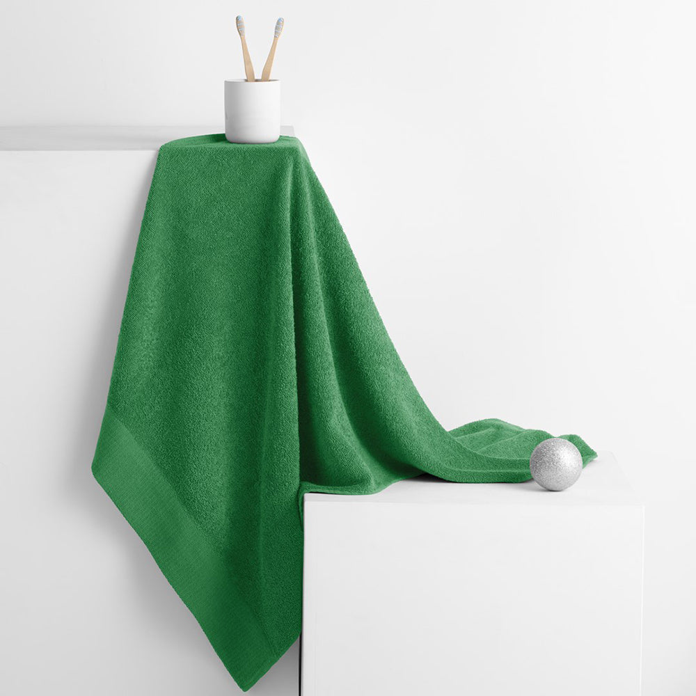 Set 6 prosoape de baie stil modern din bumbac 100%, 450 g/mp, Amari, 2x70x140 cm, 4x50x100 cm, verde