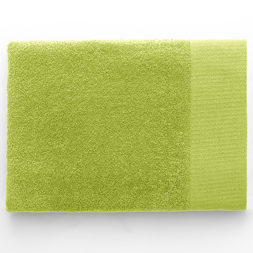 Set 6 prosoape de baie stil modern din bumbac 100%, 450 g/mp, Amari, 2x70x140 cm, 4x50x100 cm, vernil