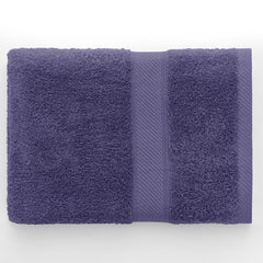 Set 6 prosoape de baie cu bordura brodata din bumbac, Bamby, 425 g/mp, 2x70x140 cm, 4x50x100 cm, mov