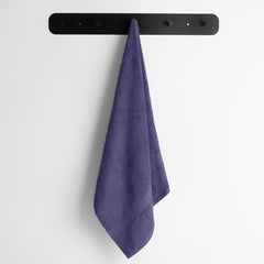Set 6 prosoape de baie cu bordura brodata din bumbac, Bamby, 425 g/mp, 2x70x140 cm, 4x50x100 cm, mov