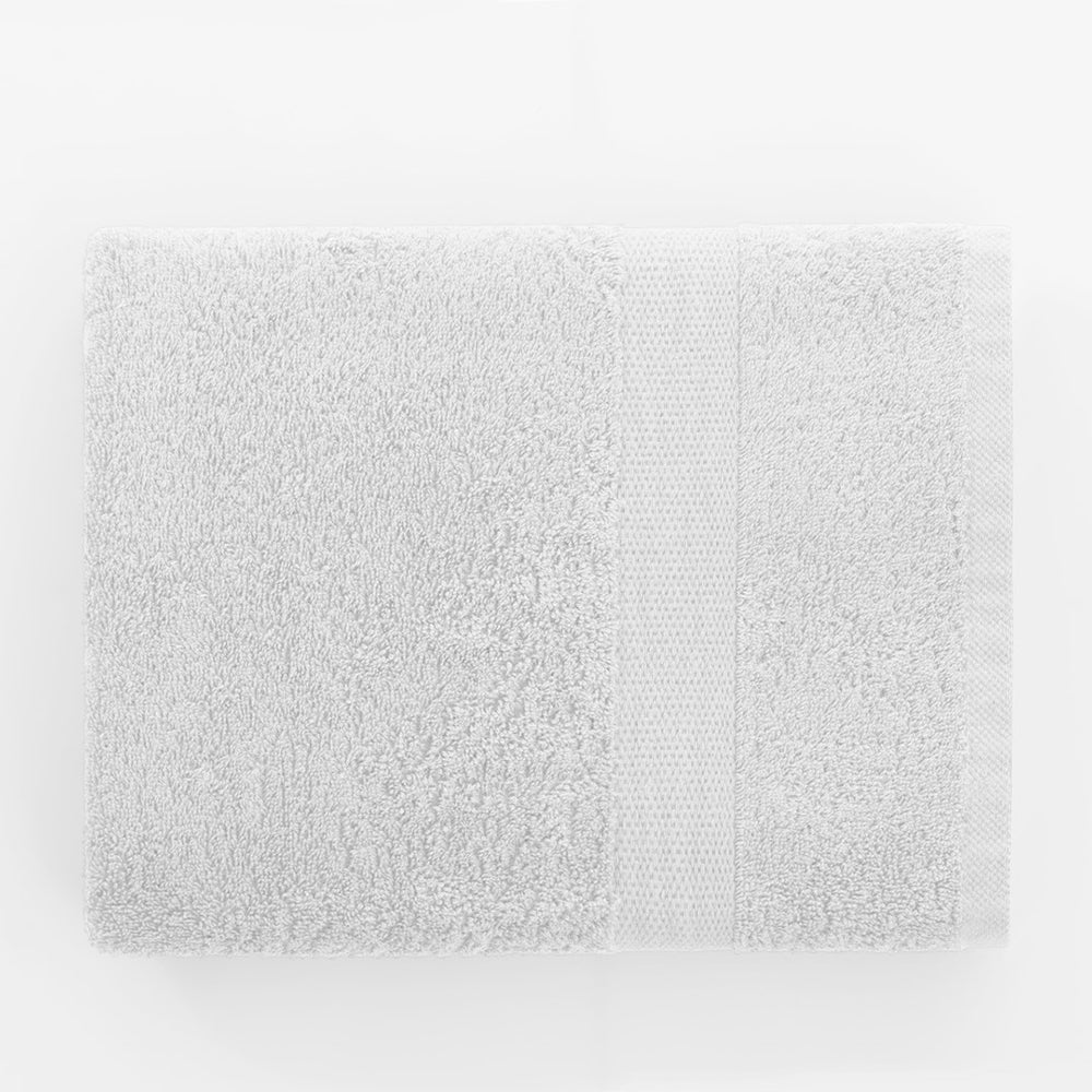Set 6 prosoape de baie cu bordura simpla, bumbac 100%, 525 g/mp, Marina, 2x70x140 cm, 4x50x100 cm, alb