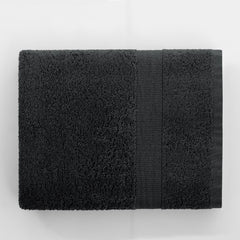 Set 6 prosoape de baie cu bordura simpla, bumbac 100%, 525 g/mp, Marina, 2x70x140 cm, 4x50x100 cm, gri inchis