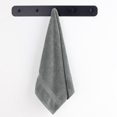 Set 6 prosoape de baie cu bordura simpla, bumbac 100%, 525 g/mp, Marina, 2x70x140 cm, 4x50x100 cm, gri
