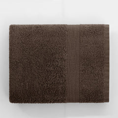 Set 6 prosoape de baie cu bordura simpla, bumbac 100%, 525 g/mp, Marina, 2x70x140 cm, 4x50x100 cm, maro