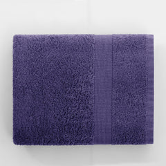 Set 6 prosoape de baie cu bordura simpla, bumbac 100%, 525 g/mp, Marina, 2x70x140 cm, 4x50x100 cm, mov