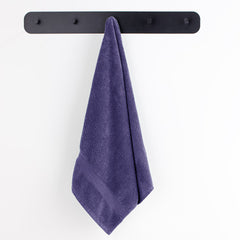Set 6 prosoape de baie cu bordura simpla, bumbac 100%, 525 g/mp, Marina, 2x70x140 cm, 4x50x100 cm, mov