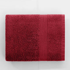 Set 6 prosoape de baie cu bordura simpla, bumbac 100%, 525 g/mp, Marina, 2x70x140 cm, 4x50x100 cm, rosu