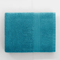 Set 6 prosoape de baie cu bordura simpla, bumbac 100%, 525 g/mp, Marina, 2x70x140 cm, 4x50x100 cm, turcoaz