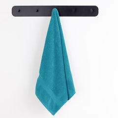 Set 6 prosoape de baie cu bordura simpla, bumbac 100%, 525 g/mp, Marina, 2x70x140 cm, 4x50x100 cm, turcoaz