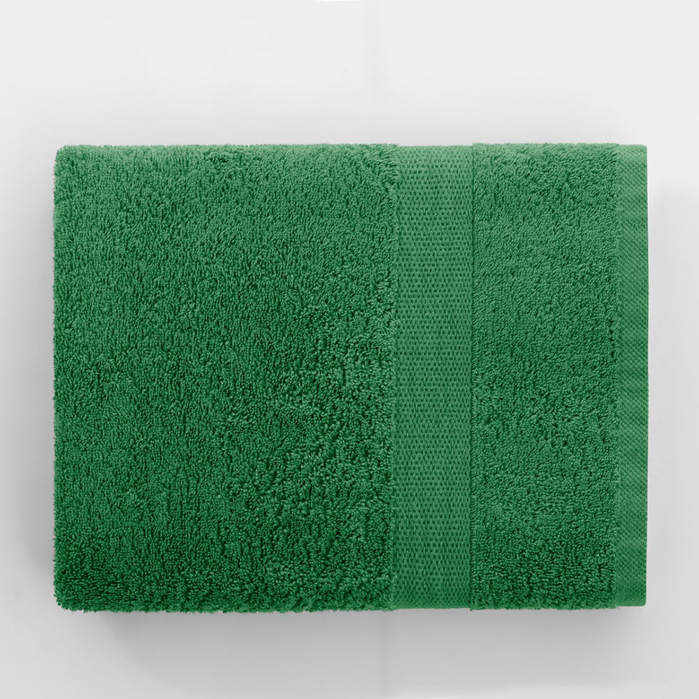 Set 6 prosoape de baie cu bordura simpla, bumbac 100%, 525 g/mp, Marina, 2x70x140 cm, 4x50x100 cm, verde