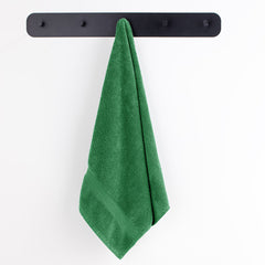Set 6 prosoape de baie cu bordura simpla, bumbac 100%, 525 g/mp, Marina, 2x70x140 cm, 4x50x100 cm, verde
