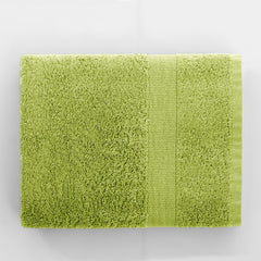 Set 6 prosoape de baie cu bordura simpla, bumbac 100%, 525 g/mp, Marina, 2x70x140 cm, 4x50x100 cm, vernil