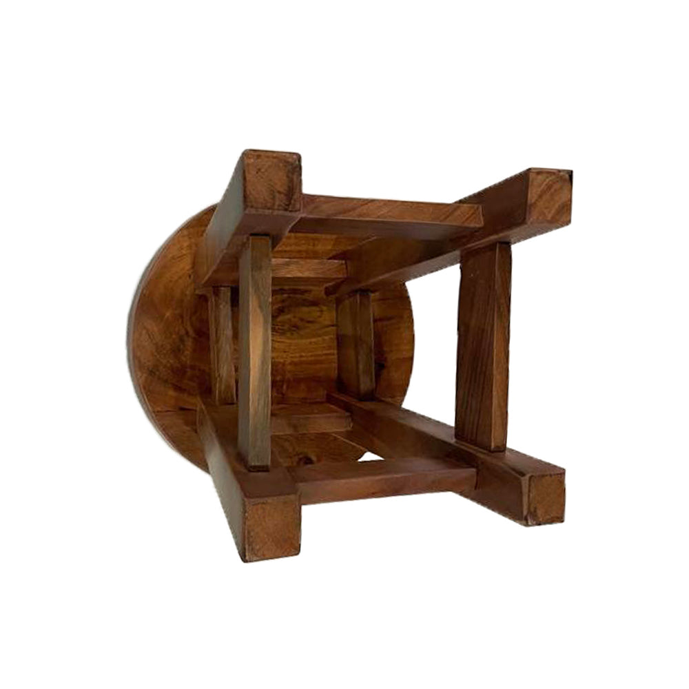 Scaunel din lemn pentru copii, sculptat si pictat manual, Unicorn, 25.5 x 25.5 x 26.5 cm, 2.4kg