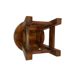 Scaunel din lemn pentru copii, sculptat si pictat manual, Unicorn, 25.5 x 25.5 x 26.5 cm, 2.4kg