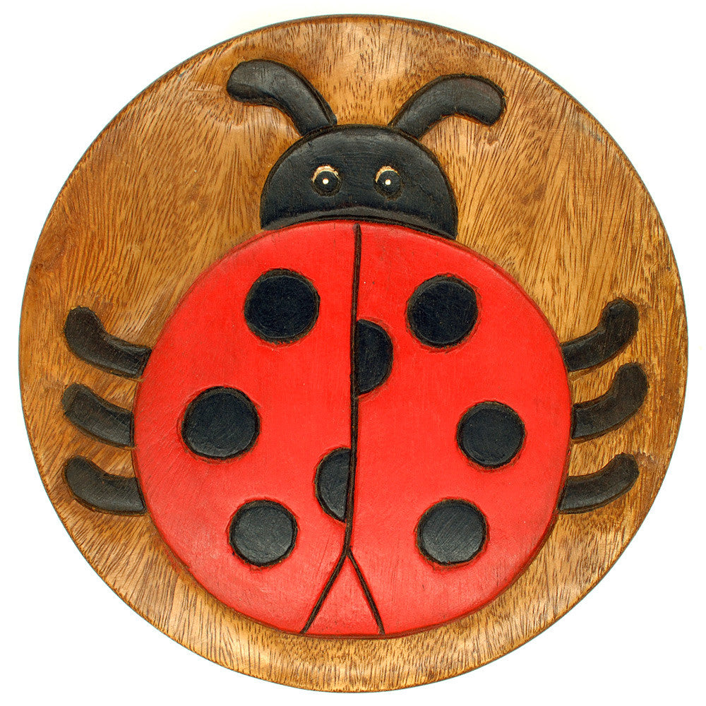 Scaunel din lemn pentru copii, sculptat si pictat manual, Gargarita, 25.5 x 25.5 x 26.5 cm, 2.4kg