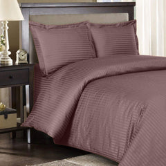 Set 2 huse perna din damasc, densitate 130 g/mp, Maro