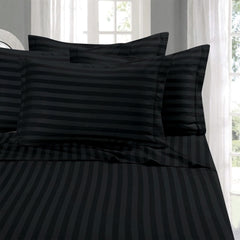 Set 2 huse perna din damasc, densitate 130 g/mp, Negru