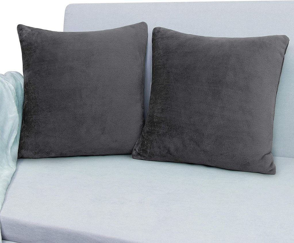 Set 2 huse pernute decorative din catifea cu fermoar, Madison, densitate 700 g/ml, Anchor