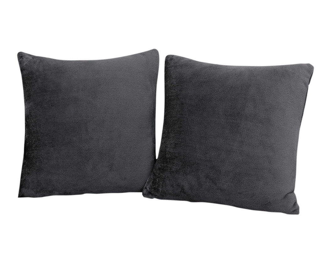 Set 2 huse pernute decorative din catifea cu fermoar, Madison, densitate 700 g/ml, Anchor