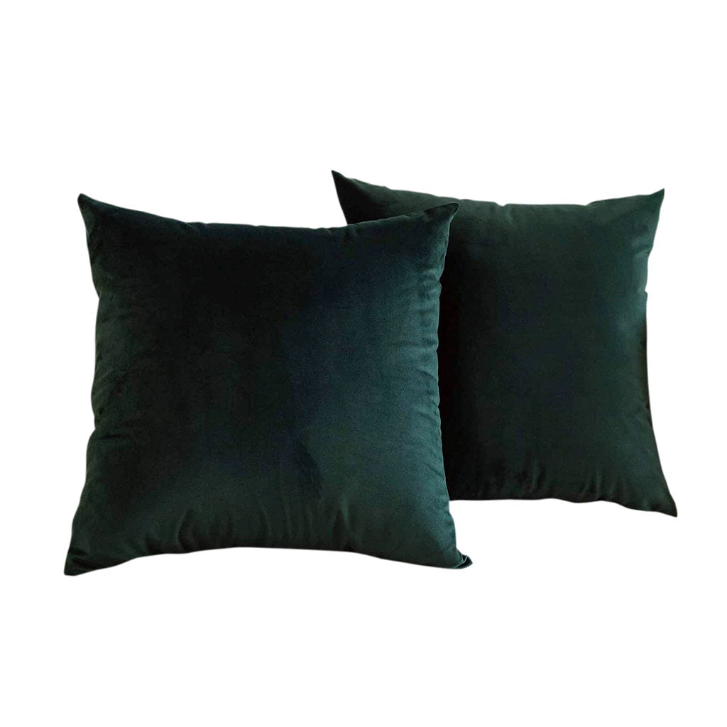 Set 2 huse pernute decorative din catifea cu fermoar, Madison, densitate 700 g/ml, Denim