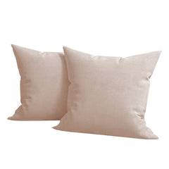 Set 2 huse pernute decorative din catifea cu fermoar, Madison, densitate 700 g/ml, Linen Cream