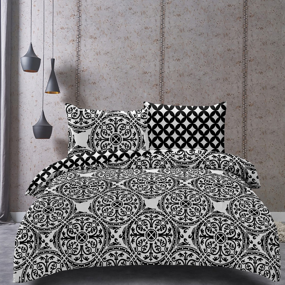 Set 2 huse pilota si 2 huse perna, stil clasic, Hypnosis, 155x220 cm, 80x80 cm, alb, 4 piese