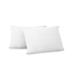 Set 2 perne matlasate din microfibra stil modern, densitate 80 g/m2, Reve, alb