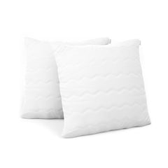 Set 2 perne matlasate din microfibra stil modern, densitate 80 g/m2, Reve, alb