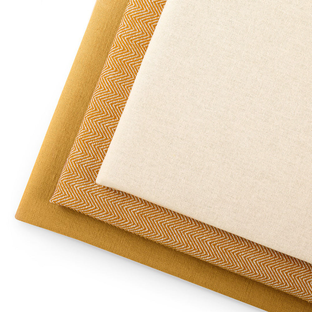 Set 3 prosoape de bucatarie din bumbac, stil modern mixt, Letty, 50 x 70 cm, caramel