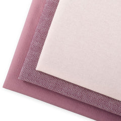 Set 3 prosoape de bucatarie din bumbac, stil modern mixt, Letty, 50 x 70 cm, roz pudra