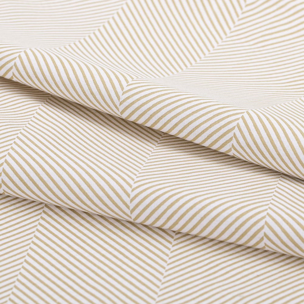 Set husa pilota si husa perna din bumbac ranforce, stil minimalist, Bonaire, 155x220 cm, 80x80 cm, galben, 2 piese