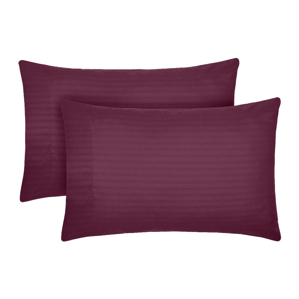 Set 2 huse perna din damasc, densitate 130 g/mp, Mauve