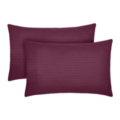 Set 2 huse perna din damasc, densitate 130 g/mp, Mauve