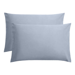Set 2 huse perna din bumbac ranforce 100%, densitate 120 g/mp, gri deschis