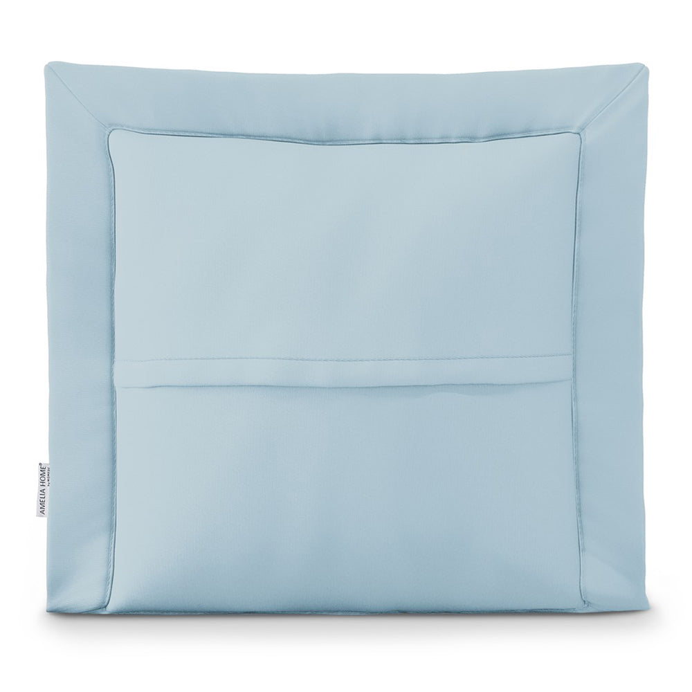 Set 2 huse perne decorative usor matlasate din microfibra, Ophelia, 70 g/m2, Albastru deschis