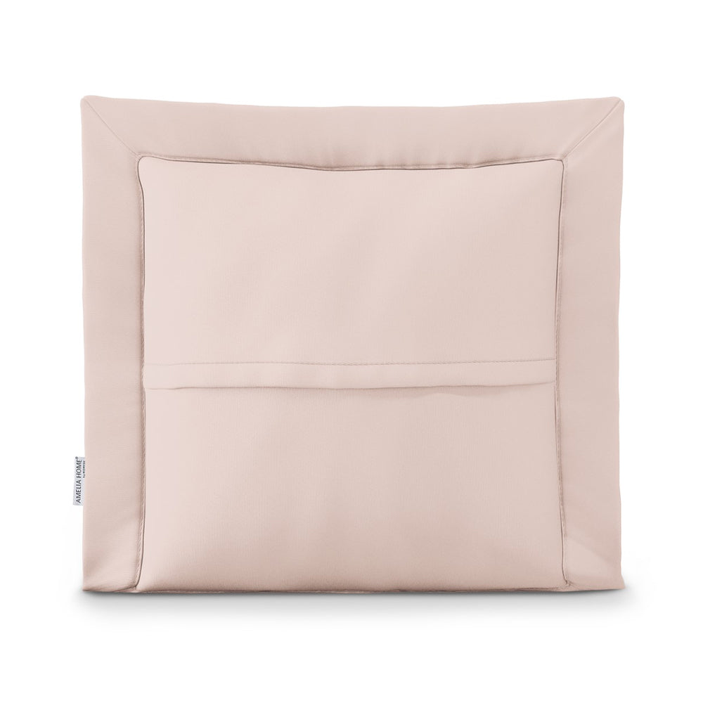 Set 2 huse perne decorative usor matlasate din microfibra, Ophelia, 70 g/m2, Roz pudrat