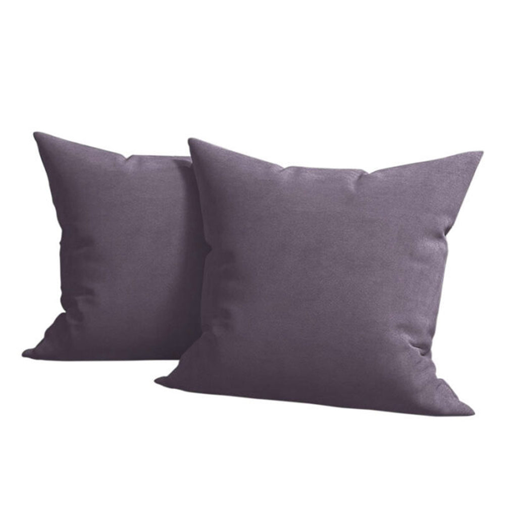 Set 2 huse pernute decorative din catifea cu fermoar, Madison, densitate 700 g/ml, Mauve