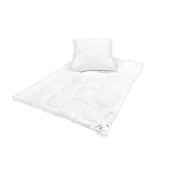 Set pilota si perna matlasata din microfibra, Inez, densitate 68 g/m2, alb