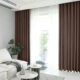 Set draperie din catifea blackout cu rejansa transparenta cu ate pentru galerie, Madison, densitate 700 g/ml, English Walnut, 2 buc