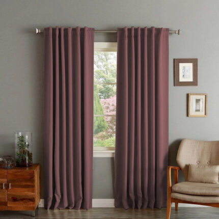 Draperie din catifea cu rejansa transparenta cu ate pentru galerie, Madison, densitate 700 g/ml, Regal purple, 1 buc