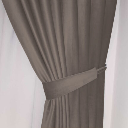 Draperie din catifea cu rejansa transparenta cu ate pentru galerie, Madison, densitate 700 g/ml, Harbor gray, 1 buc