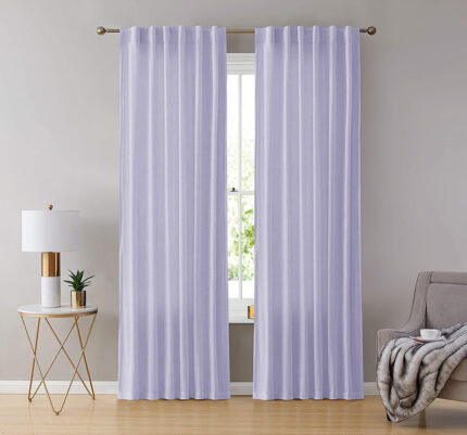 Draperie din catifea cu rejansa transparenta cu ate pentru galerie, Madison, densitate 700 g/ml, Very light purple, 1 buc