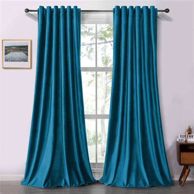 Draperie soft cu rejansa transparenta cu ate pentru galerie, Super, densitate 200 g/mp, Turcoaz
