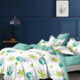 Lenjerie de pat cu husa elastic Ena din bumbac mercerizat, multicolor